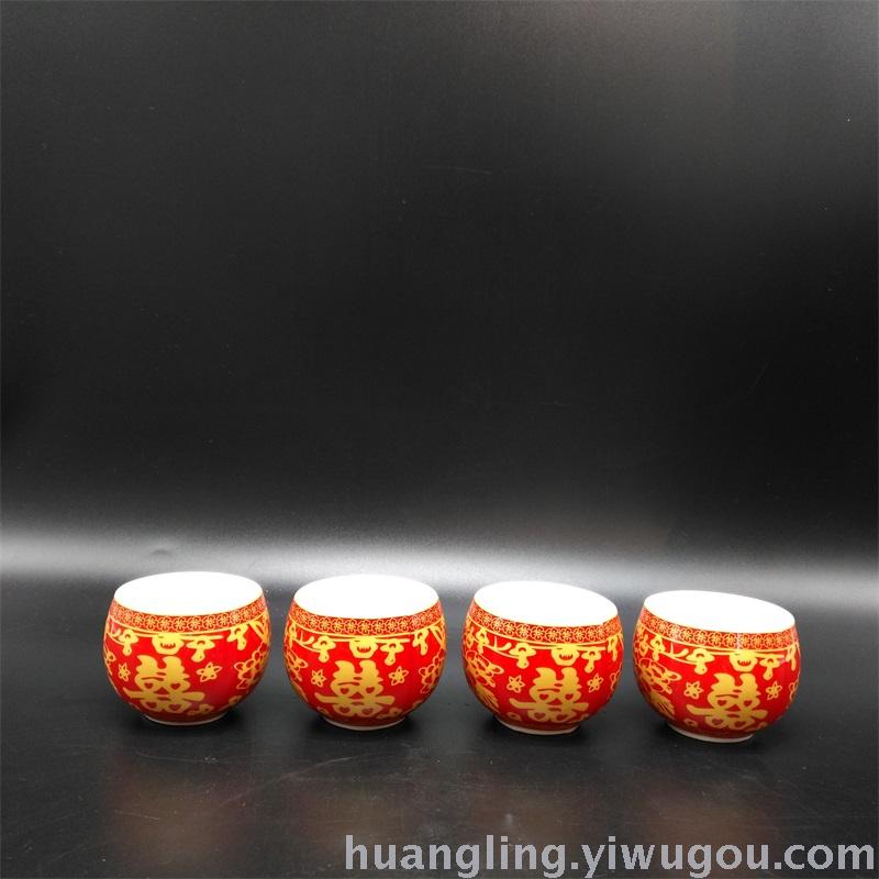 Wedding gifts red bowl bowl ceramic bowl bowl