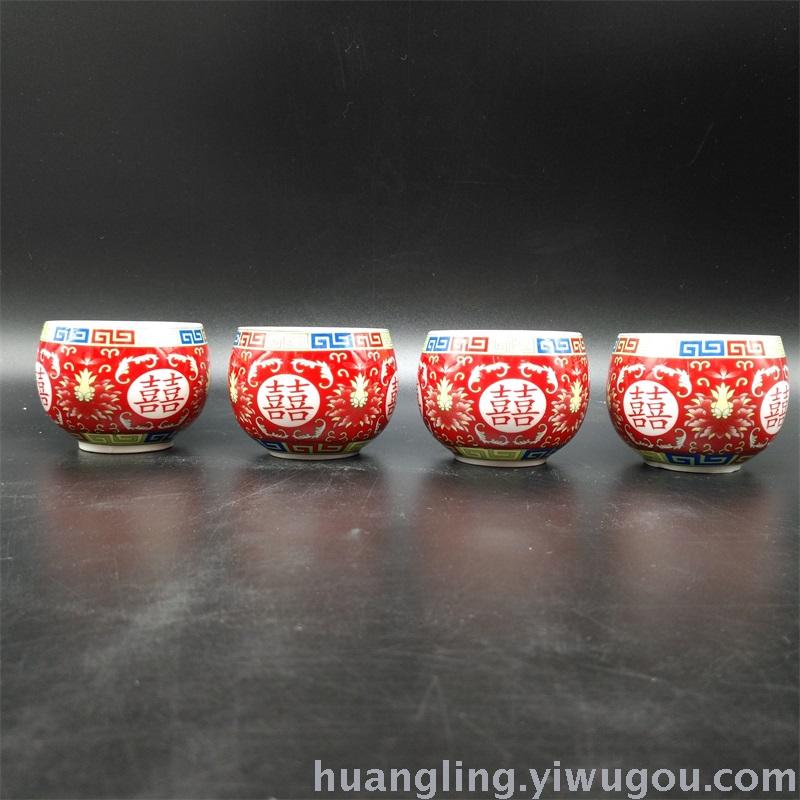 Wedding gifts red bowl bowl ceramic bowl bowl
