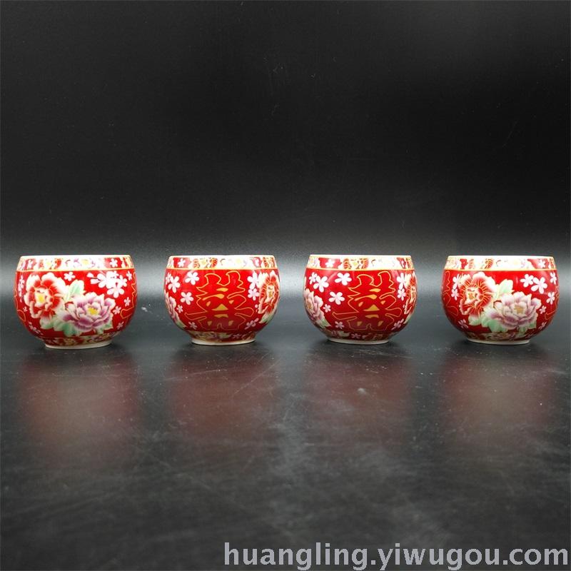 Wedding gifts red bowl bowl ceramic bowl bowl