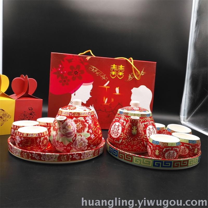 Wedding gifts red bowl bowl ceramic bowl bowl