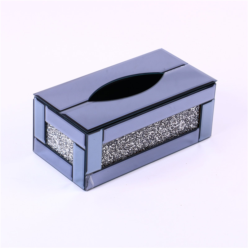 Tissue Box Facial Tissue Napkin Paper Box Crystal Glass Stick-on Crystals Tissue Box Hotel Office Home Factory Direct Sales