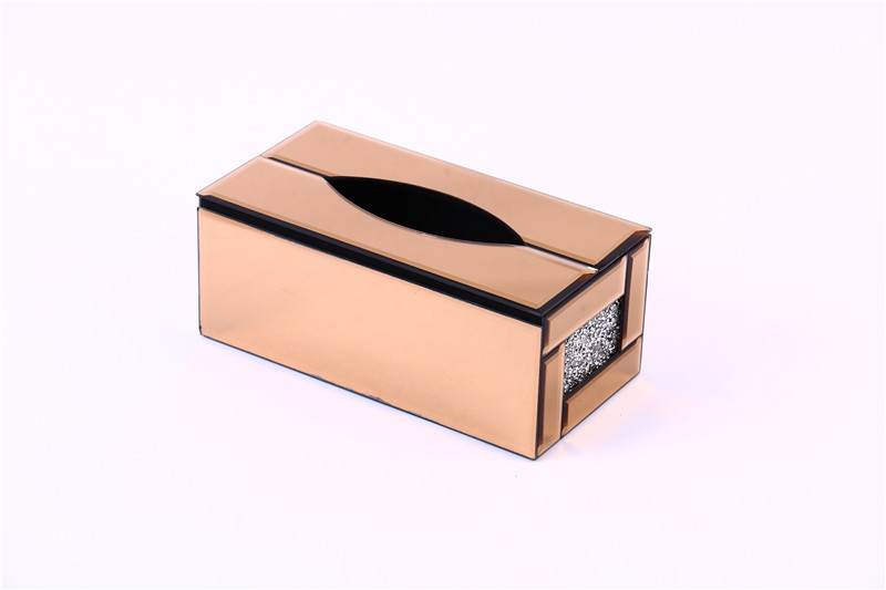 Tissue Box Facial Tissue Napkin Paper Box Crystal Glass Stick-on Crystals Tissue Box Hotel Office Home Factory Direct Sales