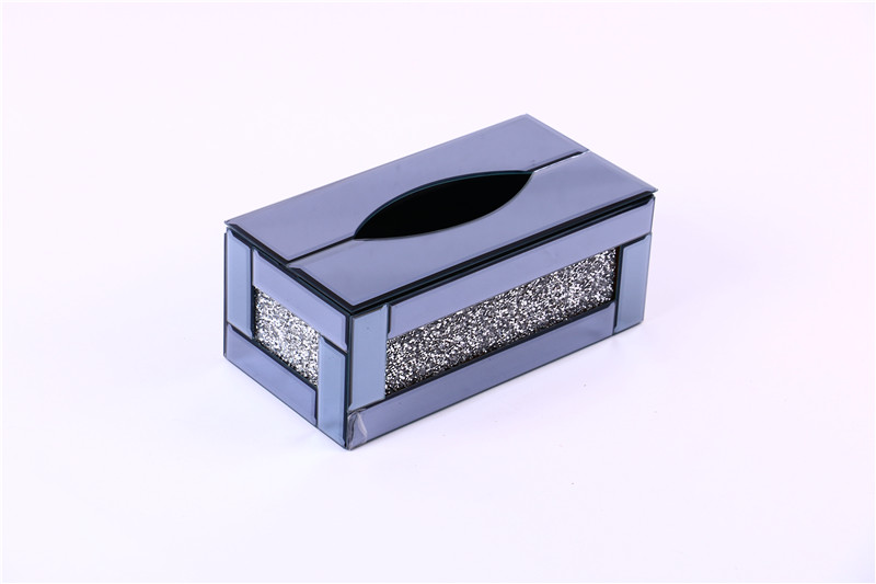 Tissue Box Facial Tissue Napkin Paper Box Crystal Glass Stick-on Crystals Tissue Box Hotel Office Home Factory Direct Sales