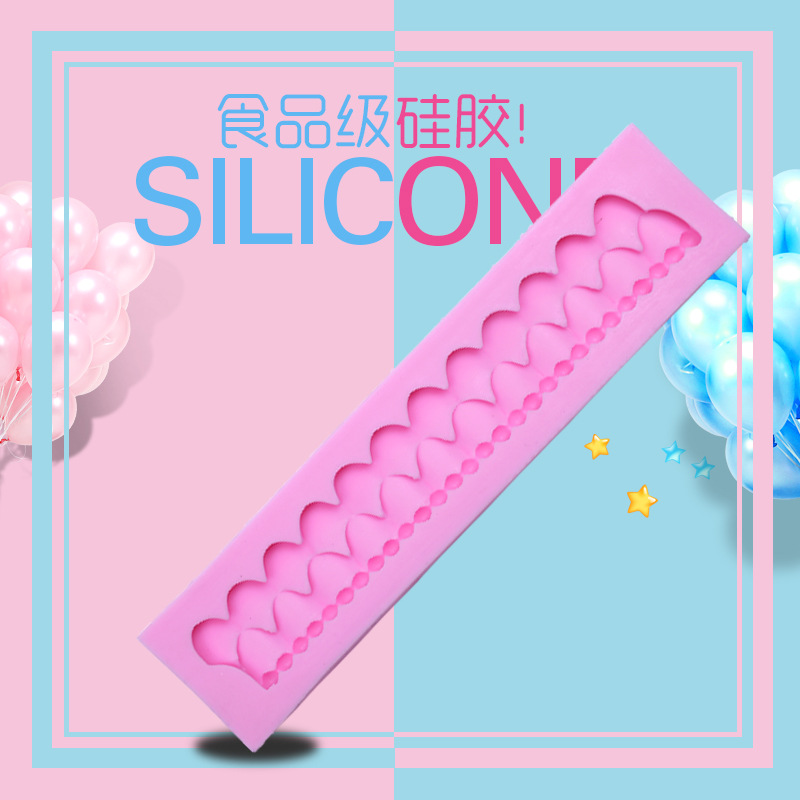 Fence Fence shaped baking cake mold sugar mold chocolate edge silicone mold baking appliance