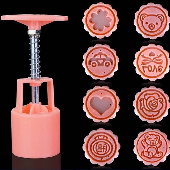 Cartoon moon cake mold suit hand mid autumn mooncake green bean cake mold round square