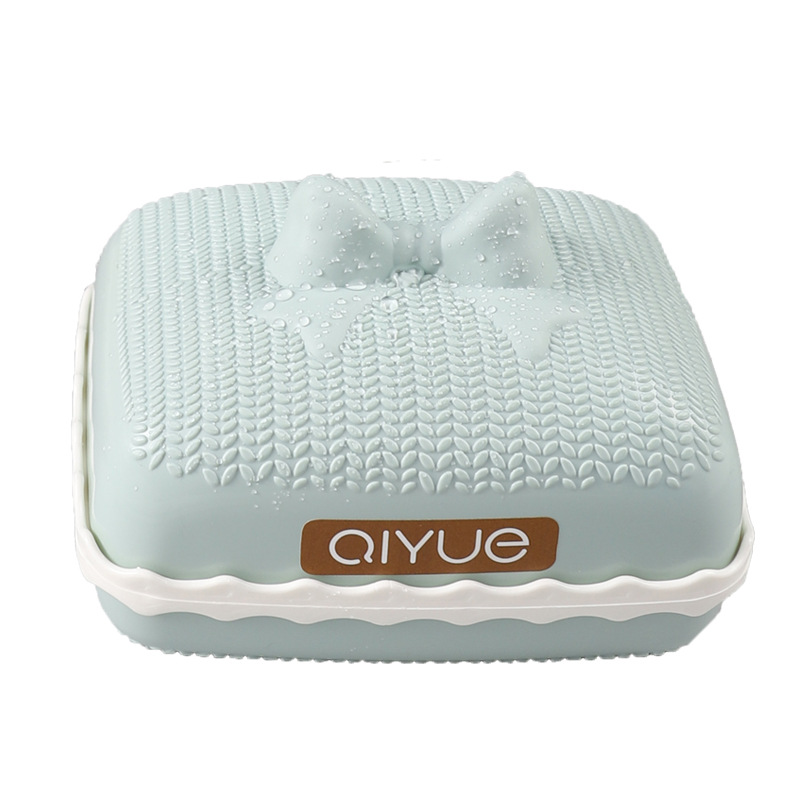 New Cartoon Soap Box Portable Soap Dish Soap Box Three-Layer Draining Handmade Soap Storage Box with Lid Creative Toilet Soap Box