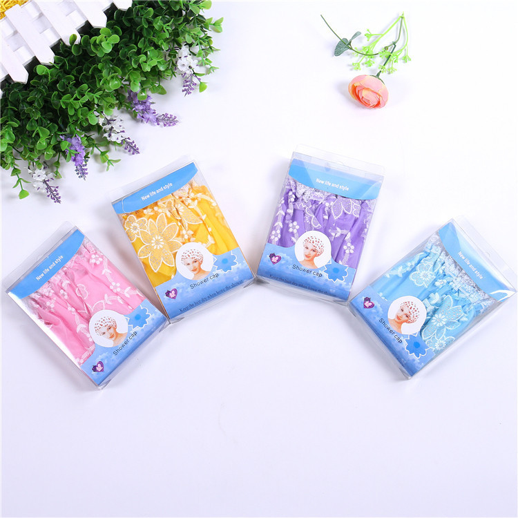 Factory Direct Sales Hot Sale Chain Link Fencing Lace Shower Cap Home Essential Bath Supplies PE Material Shower Cap