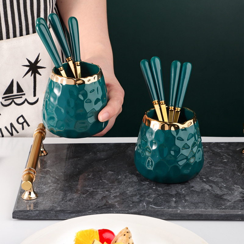 Stainless Steel Fruit Fork Home Use Set Fruit Toothpick Dessert Fork Cake Fork Light Luxury Stirring Spoon Creative Dessert Spoon