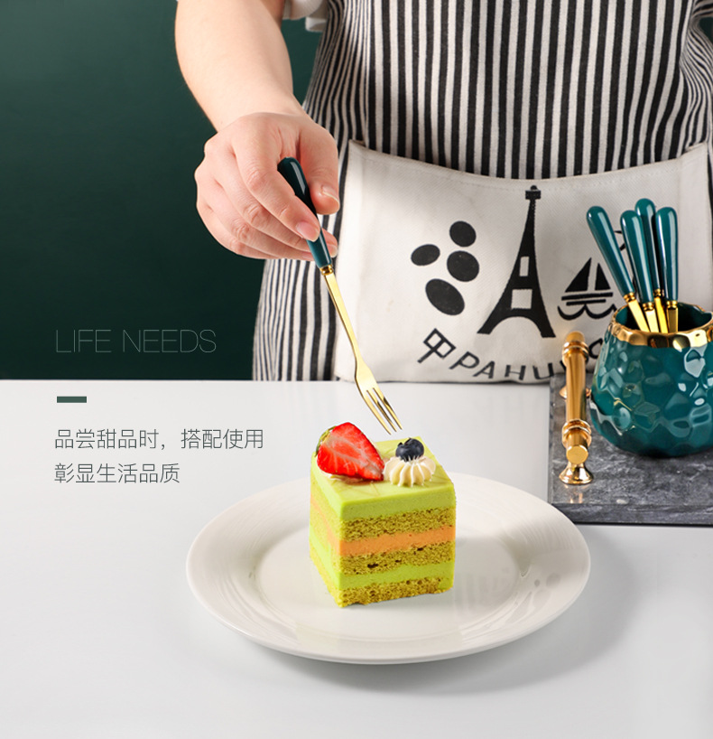 Stainless Steel Fruit Fork Home Use Set Fruit Toothpick Dessert Fork Cake Fork Light Luxury Stirring Spoon Creative Dessert Spoon Stainless Steel Fruit Fork Home Use Set Fruit Toothpick Dessert Fork Cake Fork Light Luxury Stirring Spoon Creative Dessert Spoon