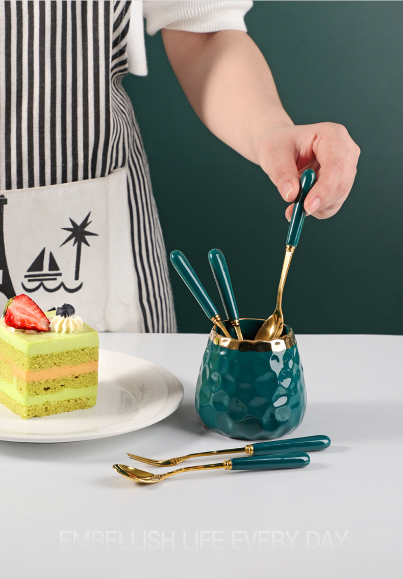 Stainless Steel Fruit Fork Home Use Set Fruit Toothpick Dessert Fork Cake Fork Light Luxury Stirring Spoon Creative Dessert Spoon Stainless Steel Fruit Fork Home Use Set Fruit Toothpick Dessert Fork Cake Fork Light Luxury Stirring Spoon Creative Dessert Spoon