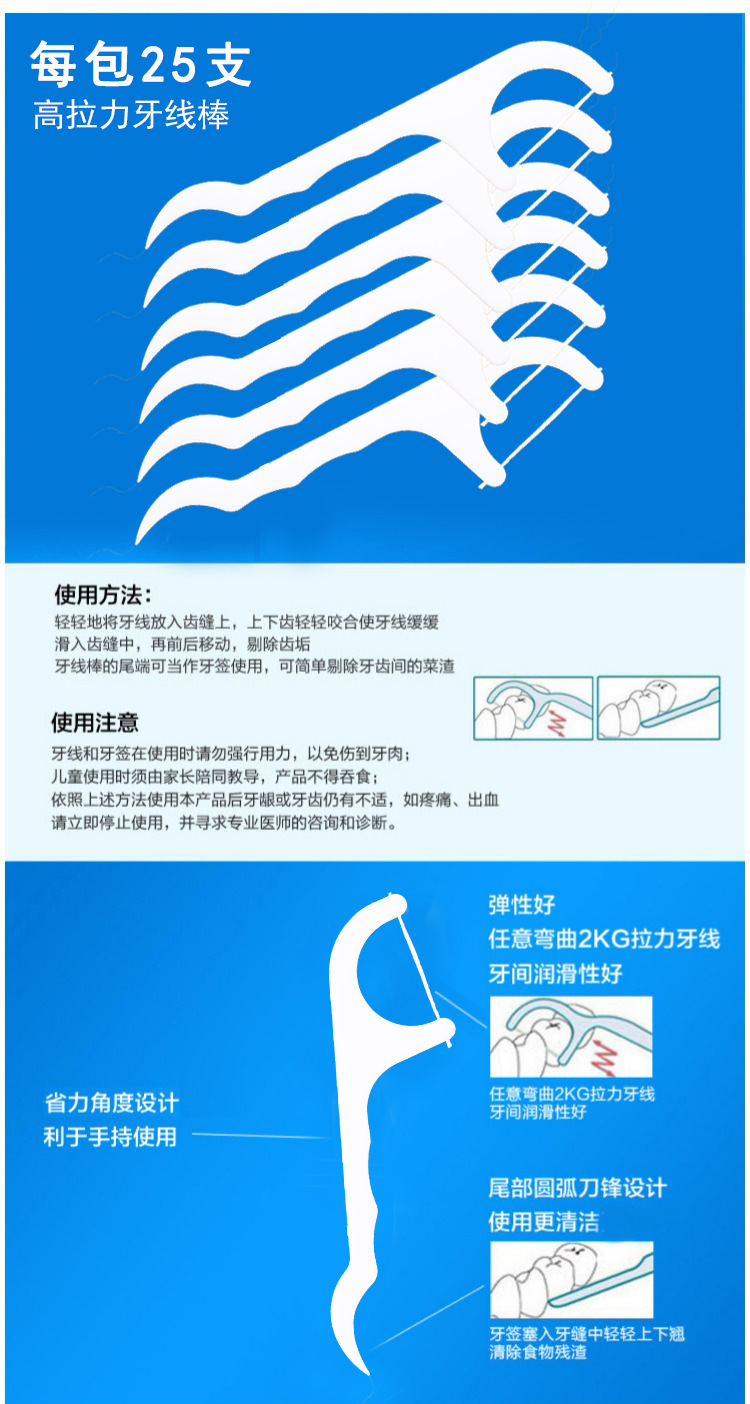 The Plastic Toothpick Bag contains 25 pieces The Plastic Toothpick Bag contains 25 pieces