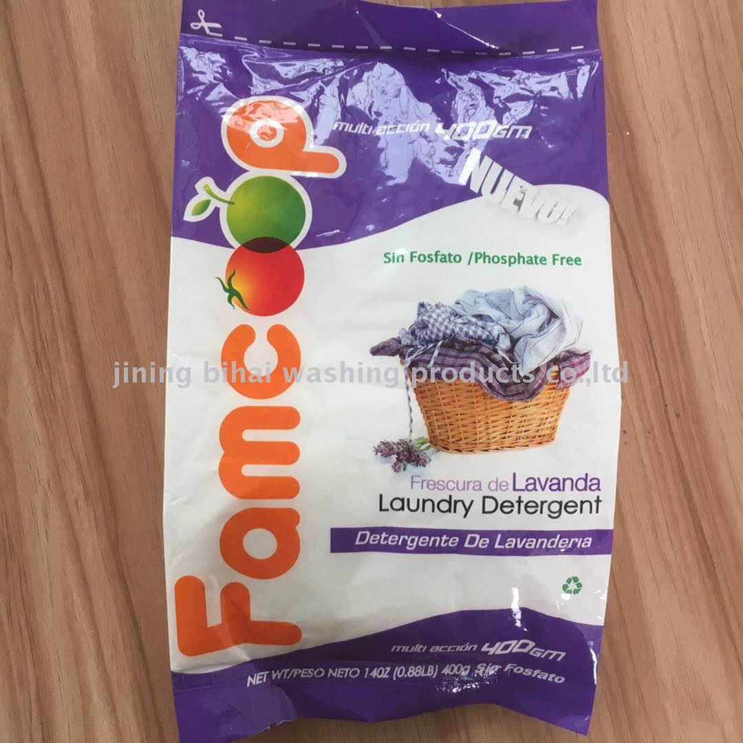 Bulk washing powder detergent blue white powder