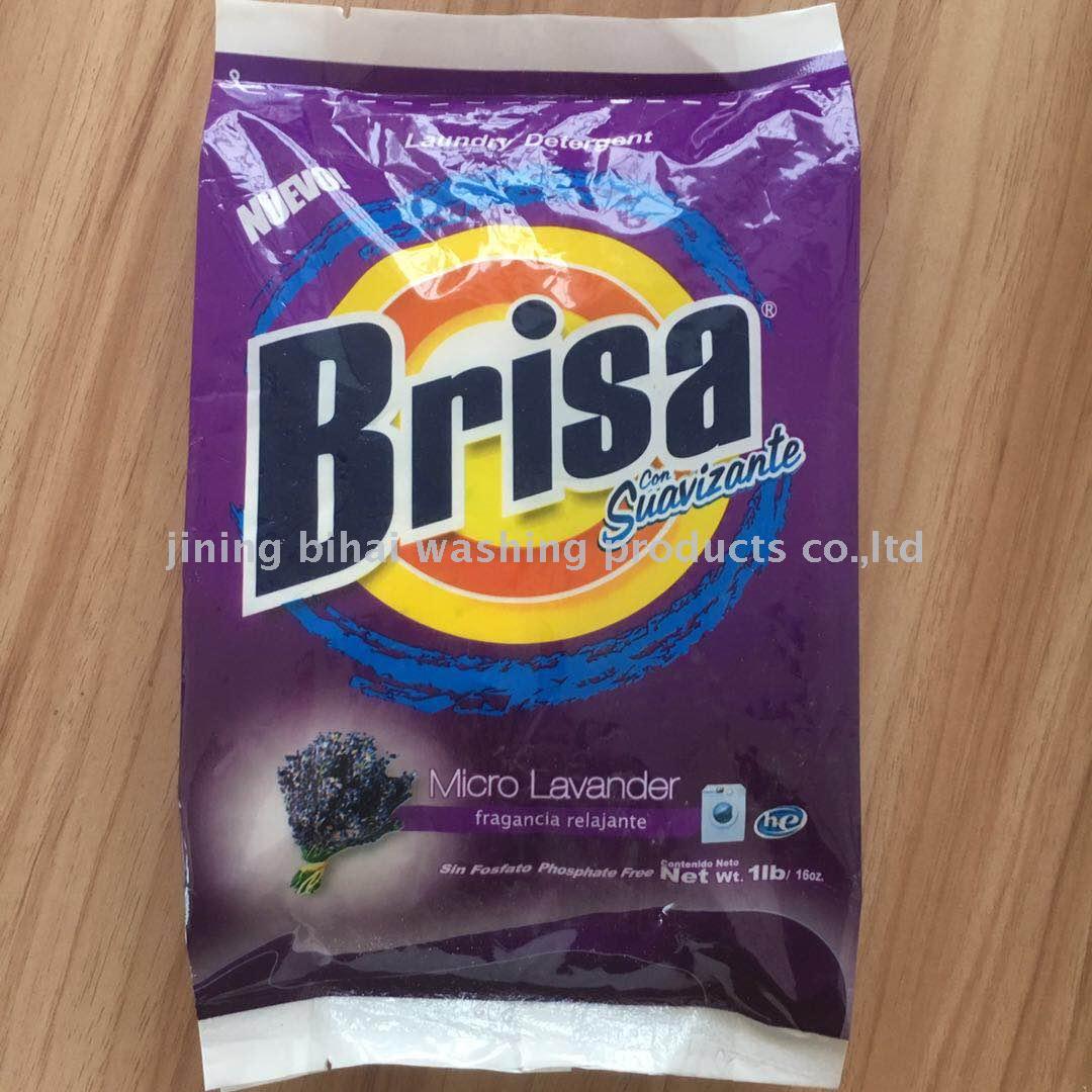 Bulk washing powder detergent blue white powder
