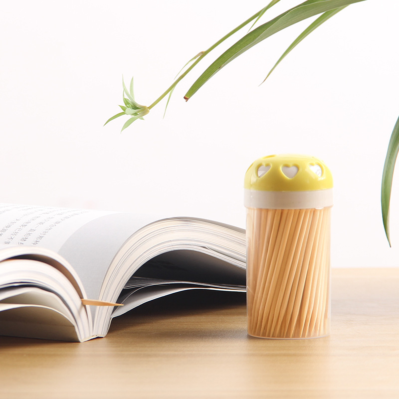 Portable Dining Hotel Toothpick Disposable Household Double Pointed Bamboo Toothpick Small Vase
