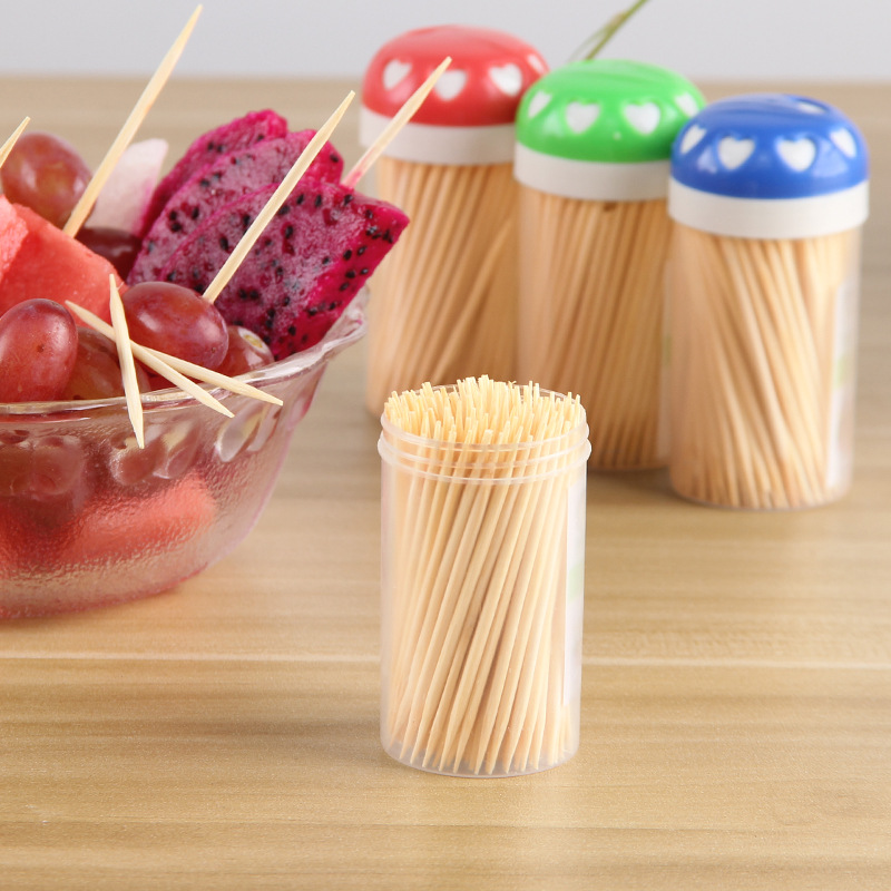 Portable Dining Hotel Toothpick Disposable Household Double Pointed Bamboo Toothpick Small Vase