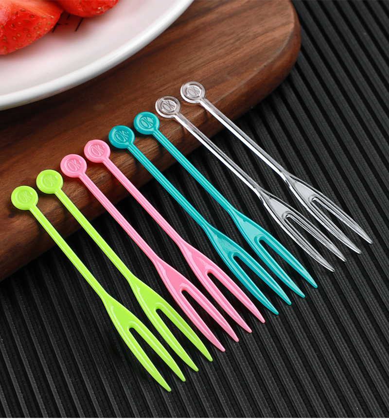 Fork Individually Packaged Transparent Plastic Small Fork Cake Fork Dessert Fork Household Fruit Toothpick Plug Fork Individually Packaged Transparent Plastic Small Fork Cake Fork Dessert Fork Household Fruit Toothpick Plug