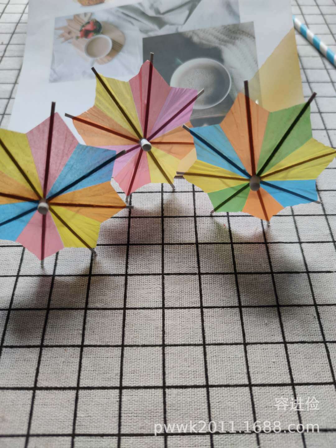Umbrella Toothpick Cocktail Decoration Small Umbrella Signature Mini Floral Paper Umbrella Fruit Toothpick 144Box