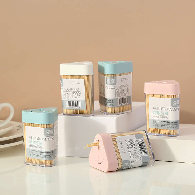 Huilong Boxed Household Natural Environmental Protection Bamboo Toothpick Disposable Double-Headed Portable Toothpick Artifact Wholesale Huilong Boxed Household Natural Environmental Protection Bamboo Toothpick Disposable Double-Headed Portable Toothpick Artifact Wholesale