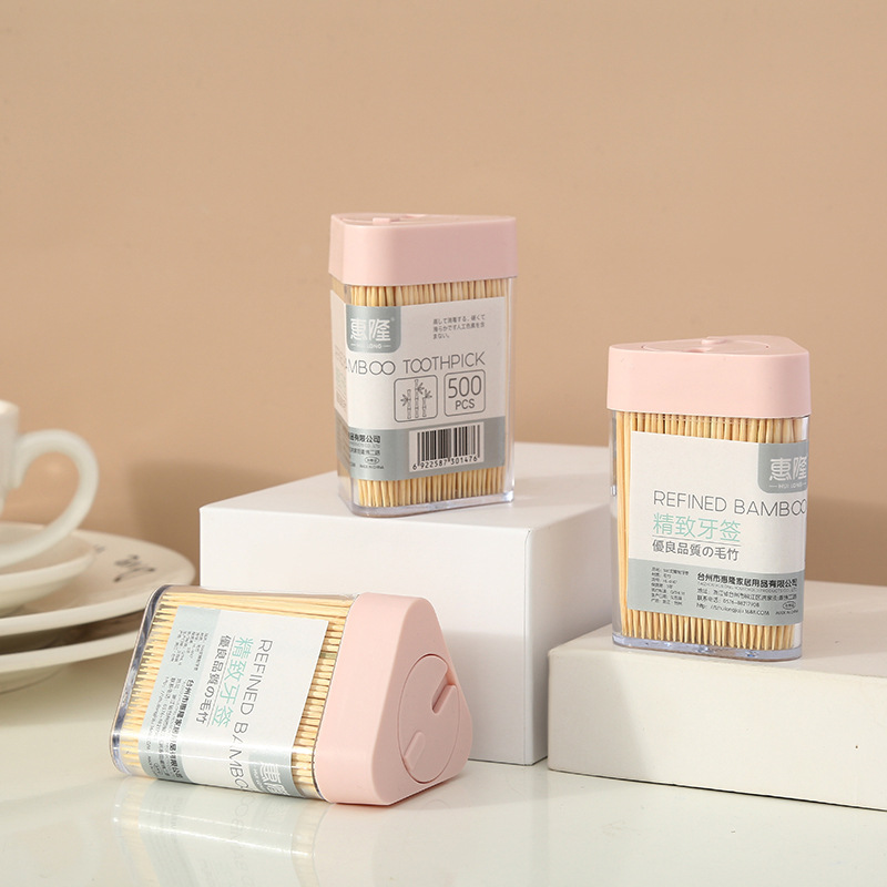 Huilong Boxed Household Natural Environmental Protection Bamboo Toothpick Disposable Double-Headed Portable Toothpick Artifact Wholesale Huilong Boxed Household Natural Environmental Protection Bamboo Toothpick Disposable Double-Headed Portable Toothpick Artifact Wholesale