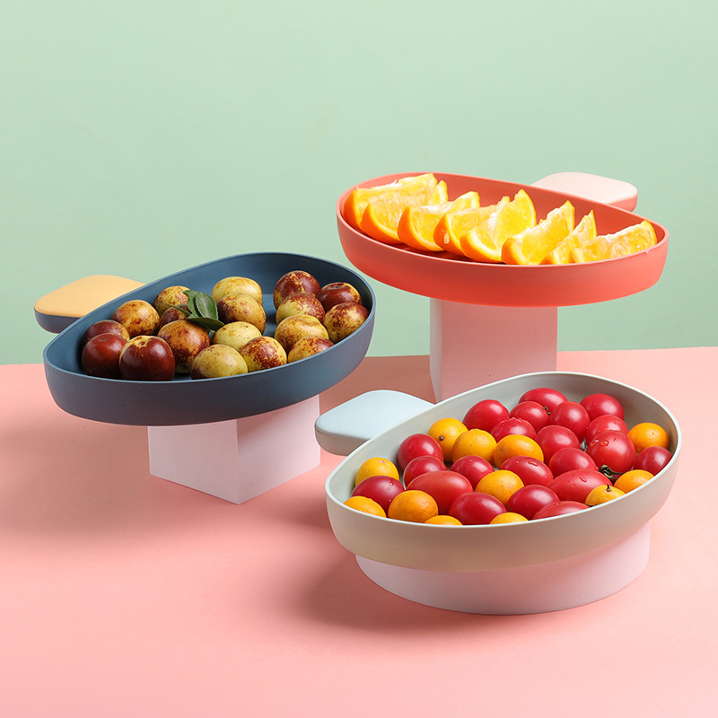 2020 New Fruit Plate Mushroom Fruit Plate Home Simple Cute Fruit Plate Toothpick Fruit Plate Factory Direct Sales