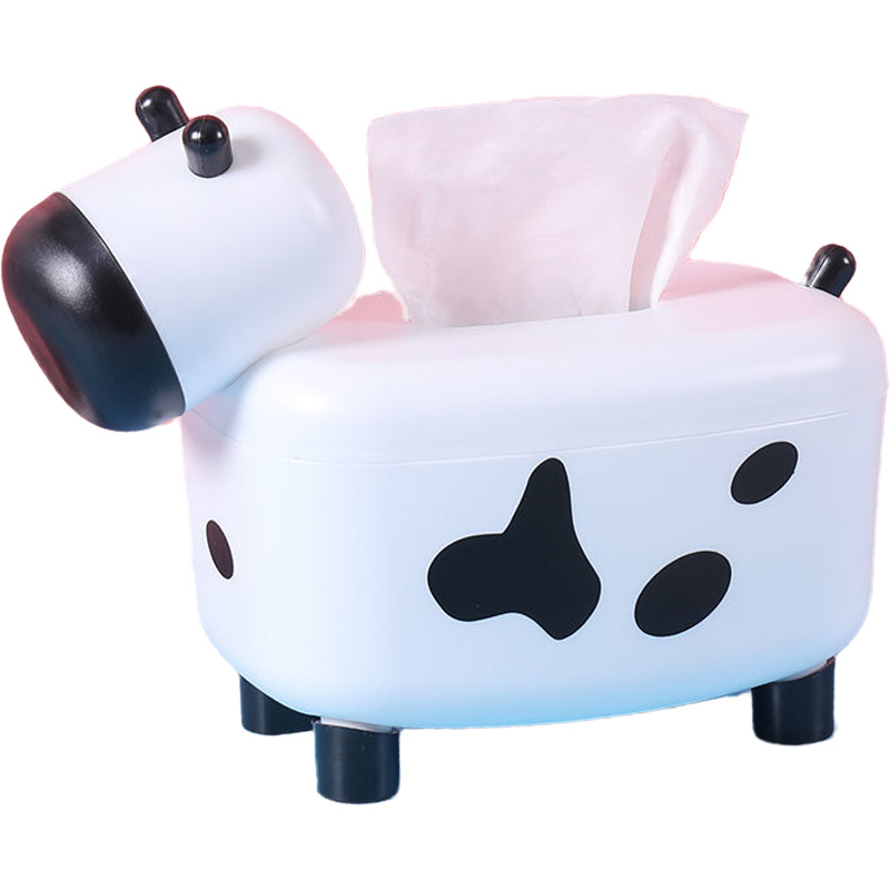 Dairy Cattle Tissue Box Factory Direct Sales Currently Available DIY Creative Stickers Multi-Functional Calf Tissue Box with Toothpick Box