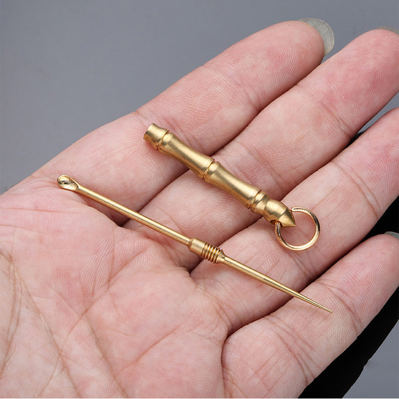 Multifunctional Pure Brass Ear Pick Earpick Old-Fashioned Earpick Key Ring Ear Picking Tools Metal Toothpick Portable Multifunctional Pure Brass Ear Pick Earpick Old-Fashioned Earpick Key Ring Ear Picking Tools Metal Toothpick Portable