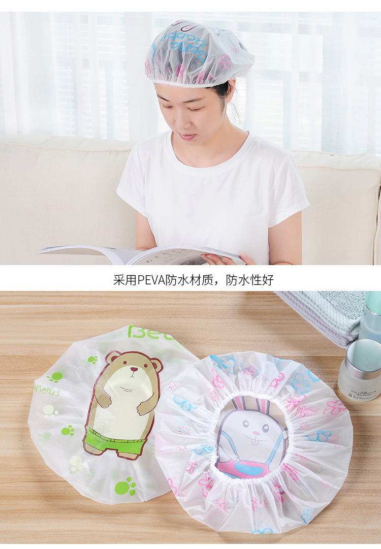 Cartoon Shower Cap Adult Waterproof Cute Women's Long Hair Bath Head Cover Shower Cap Thickened Shower Female Toupee Cartoon Shower Cap Adult Waterproof Cute Women's Long Hair Bath Head Cover Shower Cap Thickened Shower Female Toupee