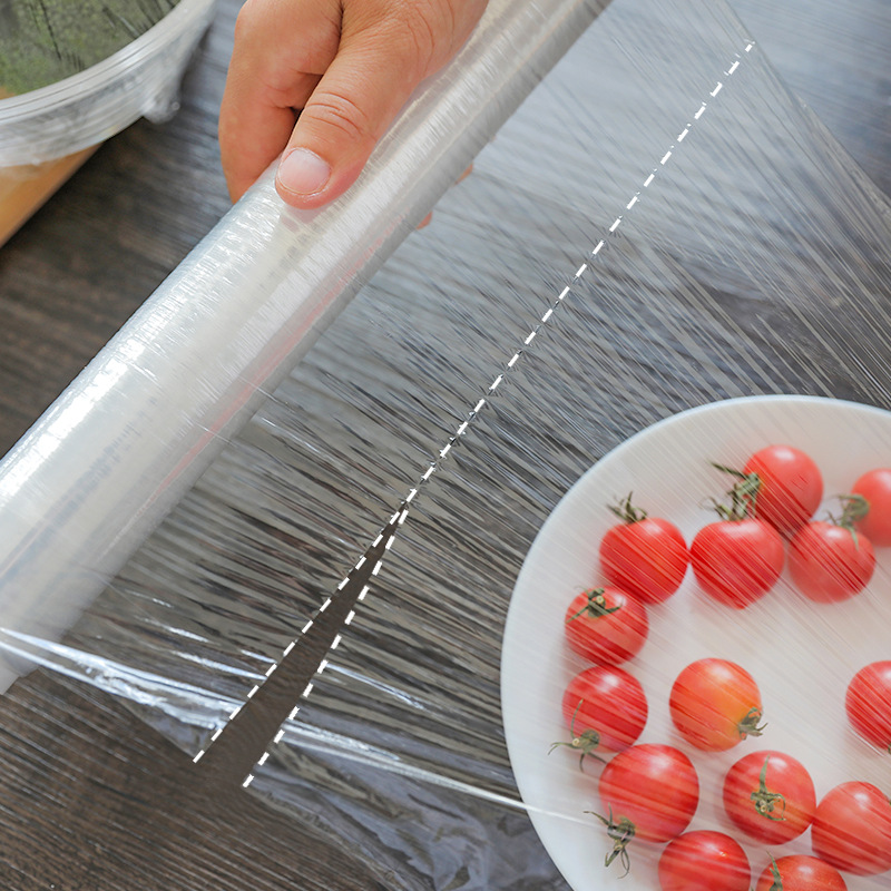2330 Plastic Wrap Knife-Free Tear-off Large Roll Microwave Oven Kitchen Refrigerator Economical 50 M Food PE Film