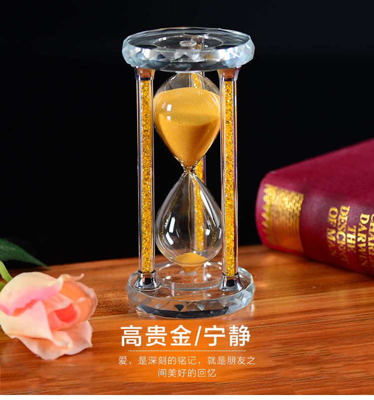 30 Minutes Crystal Boutique Diamond Crystal Hourglass Multi-Color Timer Hourglass
