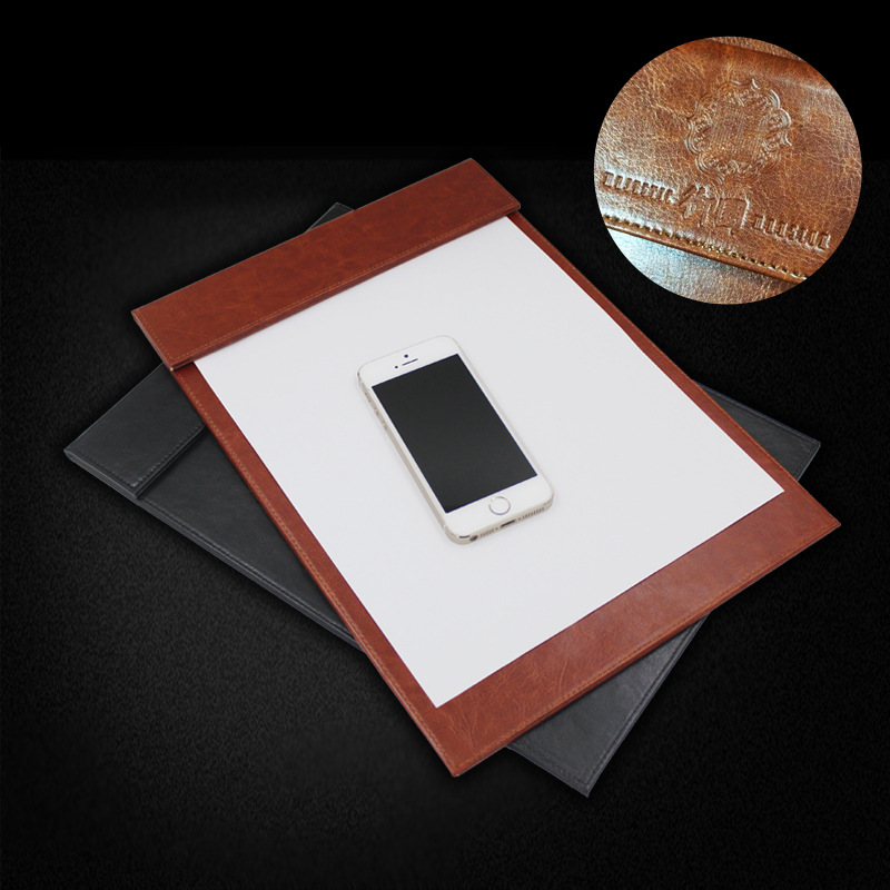 Folder Business Office Supplies Leather Quality Conference Mat A4 Conference Clip Menu Clip Writing Pad Board Clip Currently Available