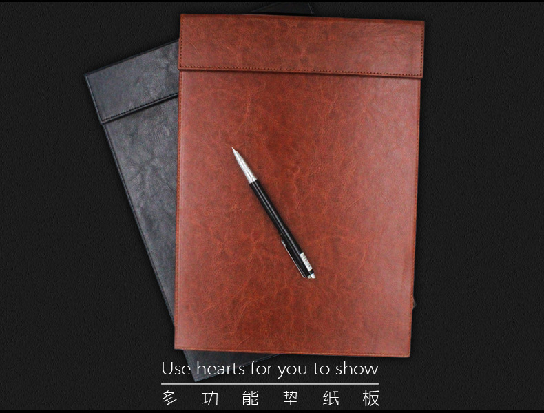 Folder Business Office Supplies Leather Quality Conference Mat A4 Conference Clip Menu Clip Writing Pad Board Clip Currently Available