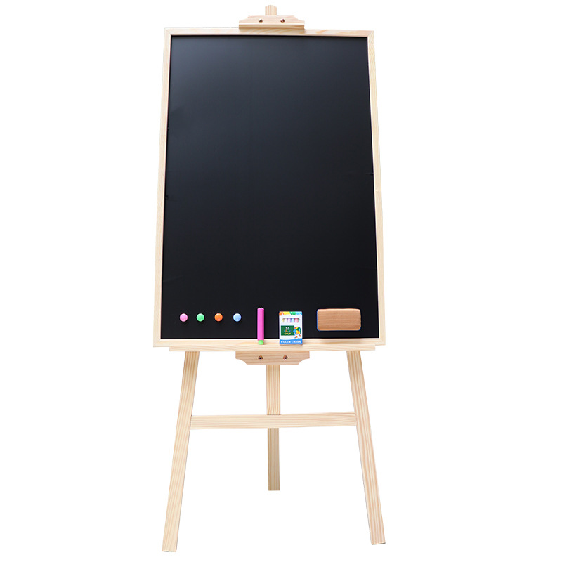 Solid Wood Stand Shop Small Blackboard Billboard Handwriting Chalk Board Mobile Blackboard Promotional Menu