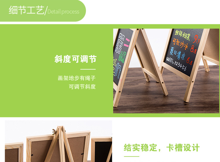 Table top small blackboard vertical menu board restaurant price list shop creative display board message board 