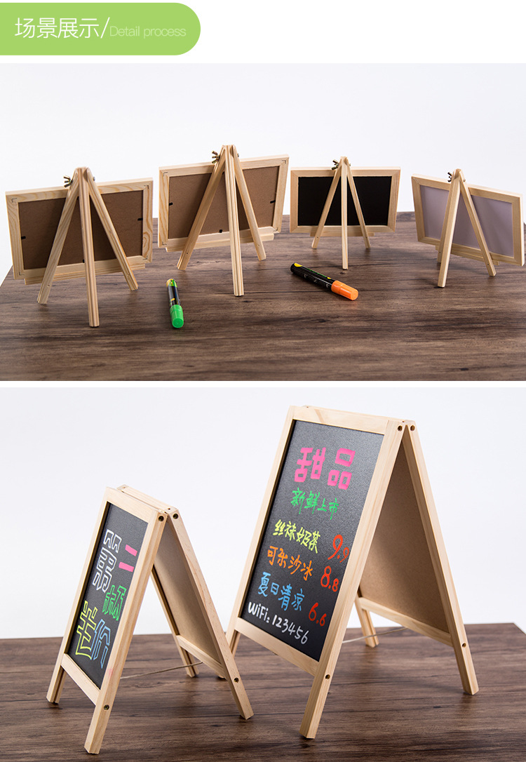 Table top small blackboard vertical menu board restaurant price list shop creative display board message board 
