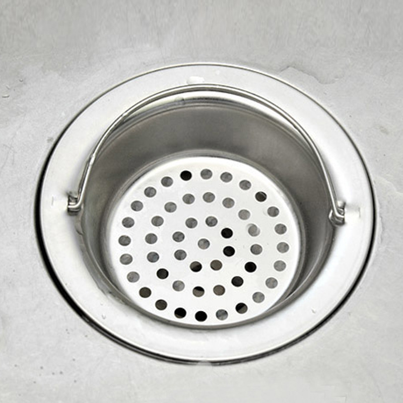Kitchen Sink Filter Net Household Lower Floor Drain Portable Stainless Steel Sink Dregs Filter Washing Basin Strainer
