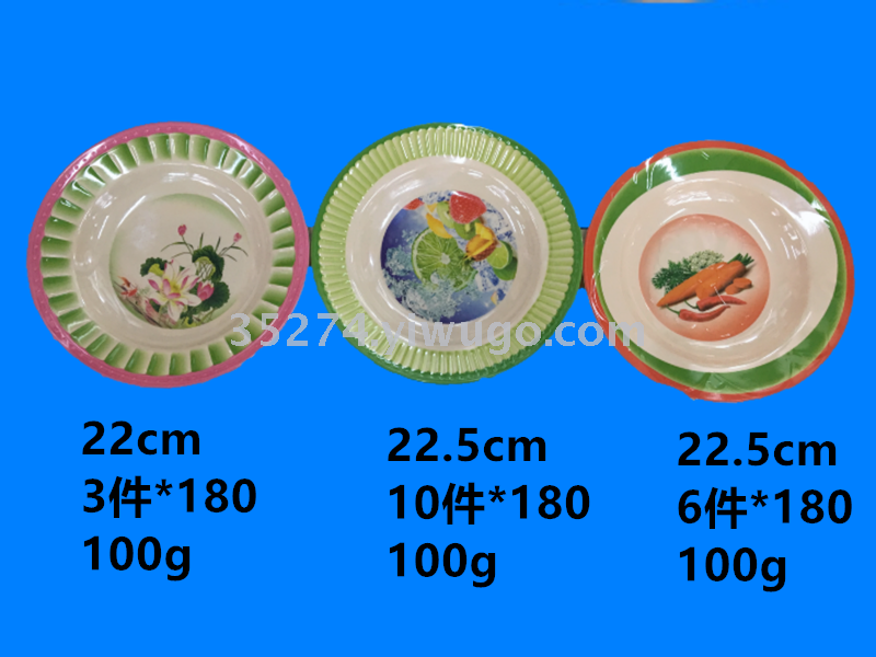 Melamine tableware Melamine plate meinai dish applique plate a large number of spot stock low price processing