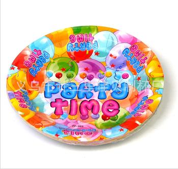 Cartoon paper tray tray cake plates birthday parties party party wedding round tray