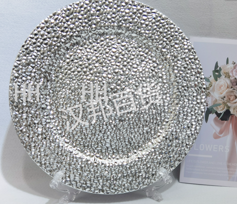 Europe and America Creative Western Food Simple Plastic Placemat Plate Plate Dish Fancy Swing Plate Electroplating Fruit Salad Electroplating Tray Europe and America Creative Western Food Simple Plastic Placemat Plate Plate Dish Fancy Swing Plate Electroplating Fruit Salad Electroplating Tray