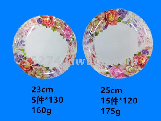 Melamine tableware plate imitation ceramic applique plate a large number of low spot inventory processing