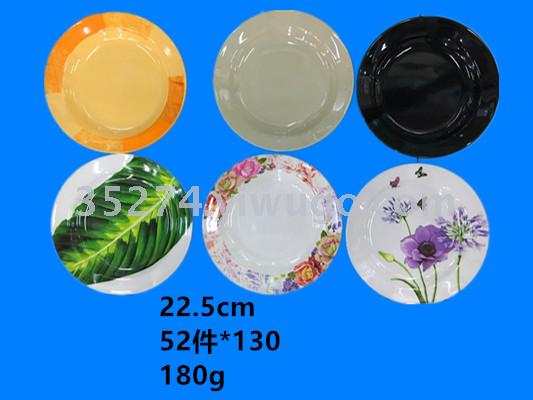 Melamine tableware plate imitation ceramic applique plate a large number of low spot inventory processing