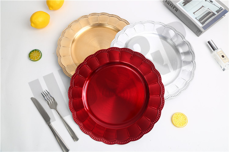 2020 New European-Style Plate Hotel Wedding Mat Plate Plastic Plate Electroplating Craft Plate Decorative Tray 2020 New European-Style Plate Hotel Wedding Mat Plate Plastic Plate Electroplating Craft Plate Decorative Tray