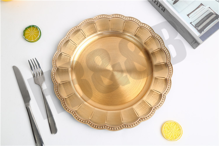 2020 New European-Style Plate Hotel Wedding Mat Plate Plastic Plate Electroplating Craft Plate Decorative Tray 2020 New European-Style Plate Hotel Wedding Mat Plate Plastic Plate Electroplating Craft Plate Decorative Tray