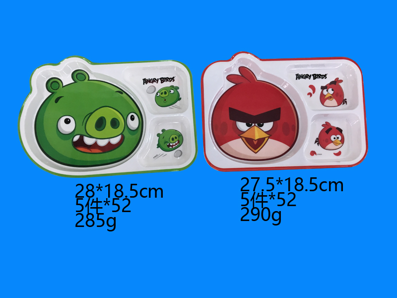 Melamine tableware children lattice plate imitation ceramic tableware run rivers lake floor painting hot style Melamine tableware children lattice plate imitation ceramic tableware run rivers lake floor painting hot style