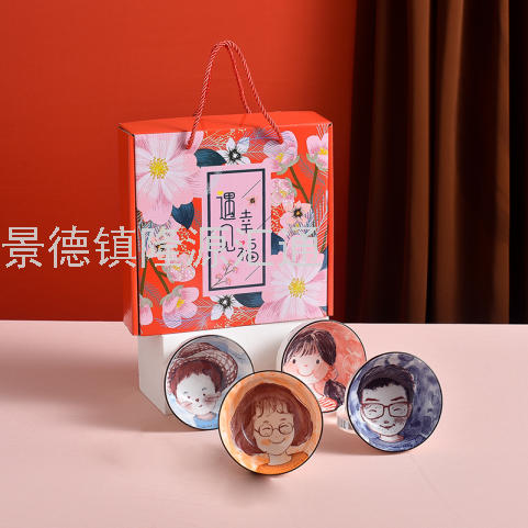 Gift Bowl Tableware Set Company Gift Anniversary Gift Ceramic Bowl Dish & Plate Spoon Jingdezhen Tableware Set Gift Bowl Tableware Set Company Gift Anniversary Gift Ceramic Bowl Dish & Plate Spoon Jingdezhen Tableware Set