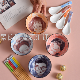 Gift Bowl Tableware Set Company Gift Anniversary Gift Ceramic Bowl Dish & Plate Spoon Jingdezhen Tableware Set Gift Bowl Tableware Set Company Gift Anniversary Gift Ceramic Bowl Dish & Plate Spoon Jingdezhen Tableware Set