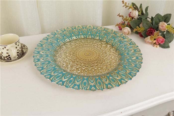 Exquisite fashion fruit plate glass disc disc tray pad fruit snacks Exquisite fashion fruit plate glass disc disc tray pad fruit snacks