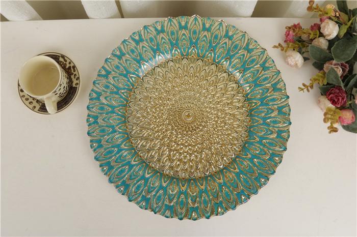 Exquisite fashion fruit plate glass disc disc tray pad fruit snacks Exquisite fashion fruit plate glass disc disc tray pad fruit snacks