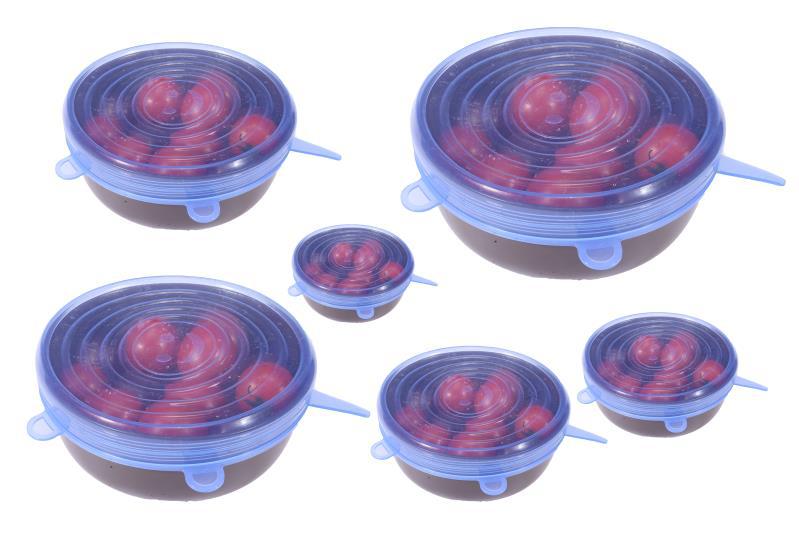 16 Sizes Lid for Airtight Container Stretch Fruit Plastic Wrap Six-Piece Set Bowl Cover Sealed Fresh-Keeping Bottle Cap Cup Lid