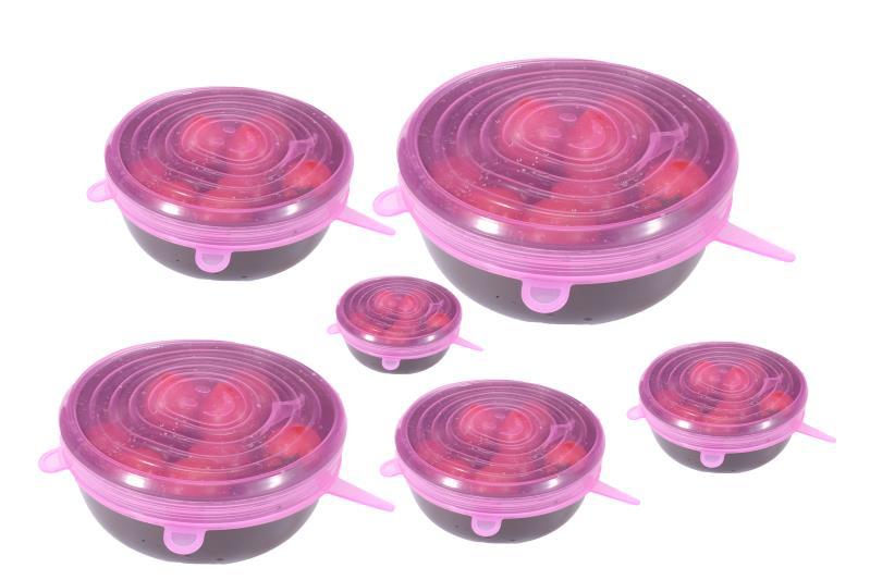 16 Sizes Lid for Airtight Container Stretch Fruit Plastic Wrap Six-Piece Set Bowl Cover Sealed Fresh-Keeping Bottle Cap Cup Lid