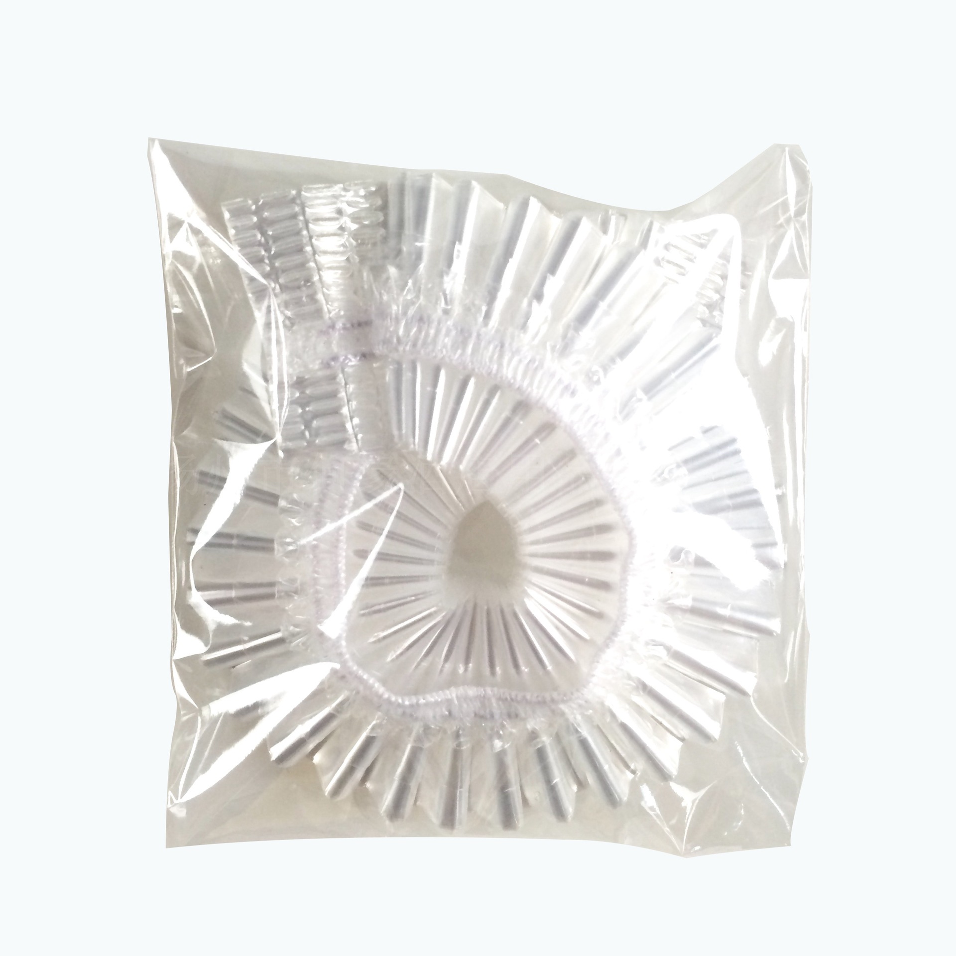 Factory Wholesale Disposable Shower Cap PE Plastic Wrap Cover Dirt-Proof Cover Plastic Strip Shower Cap 100 Bags